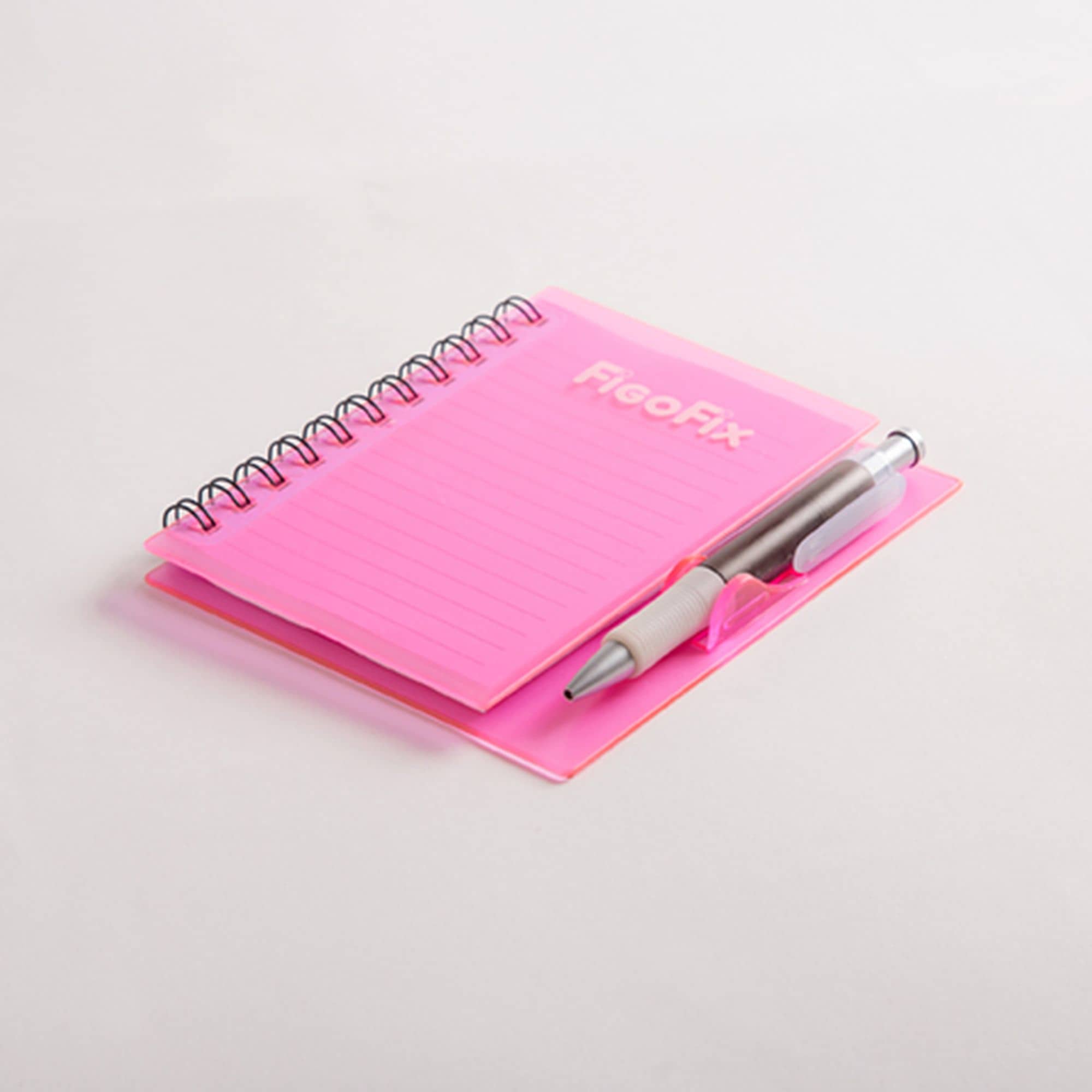 Figofix rosa Notizblock mit Stift