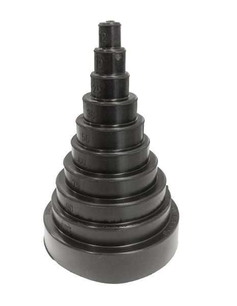 EPDM-Manschette für Durchmesser 110 - 12 mm inkl. 2 Edelstahlschellen