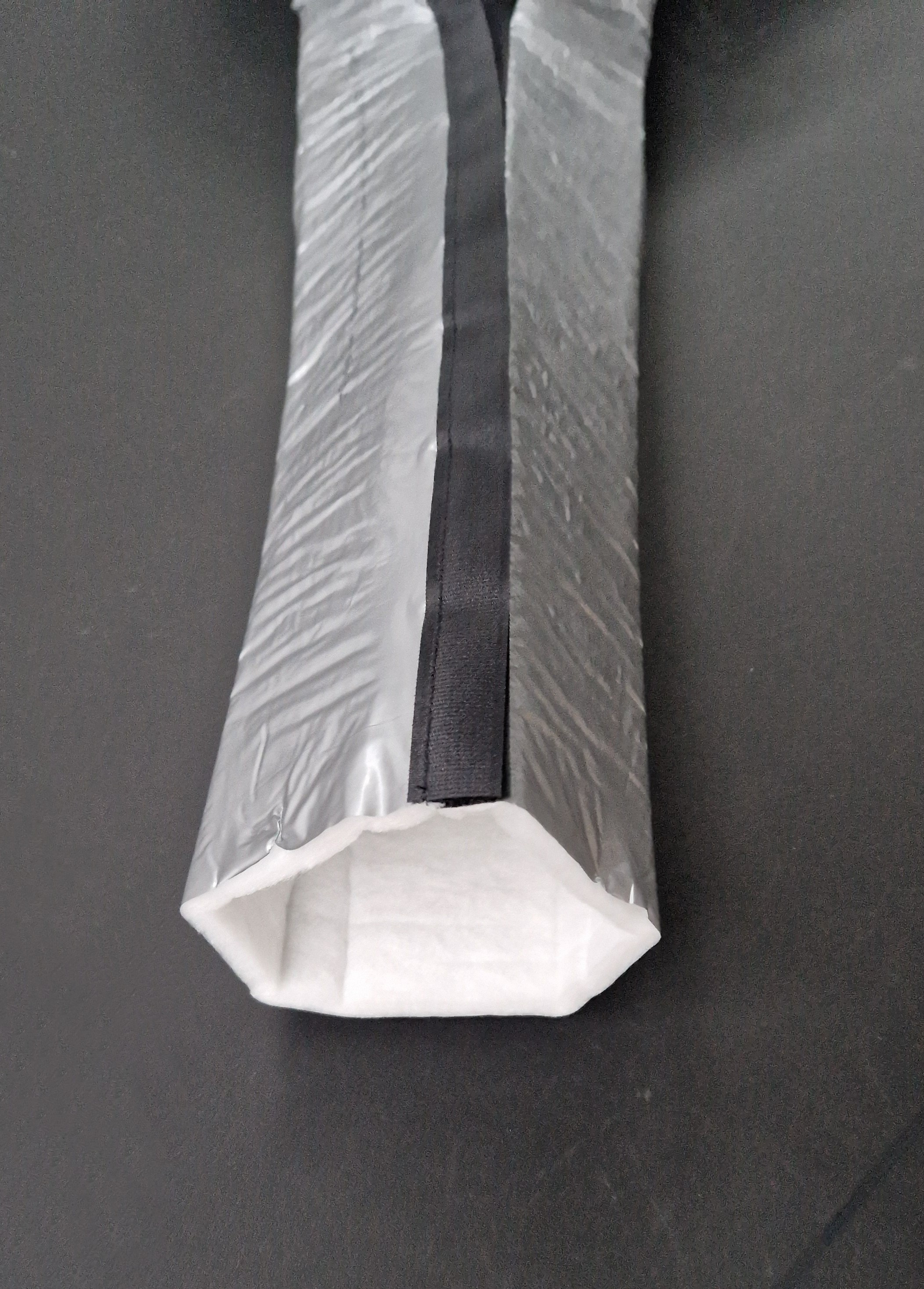 5 Meter - VÖWAflex®silent klett – Schalldämm- u. Schutzschlauch aus Polyestervlies DN50 mm, Stärke 9 mm