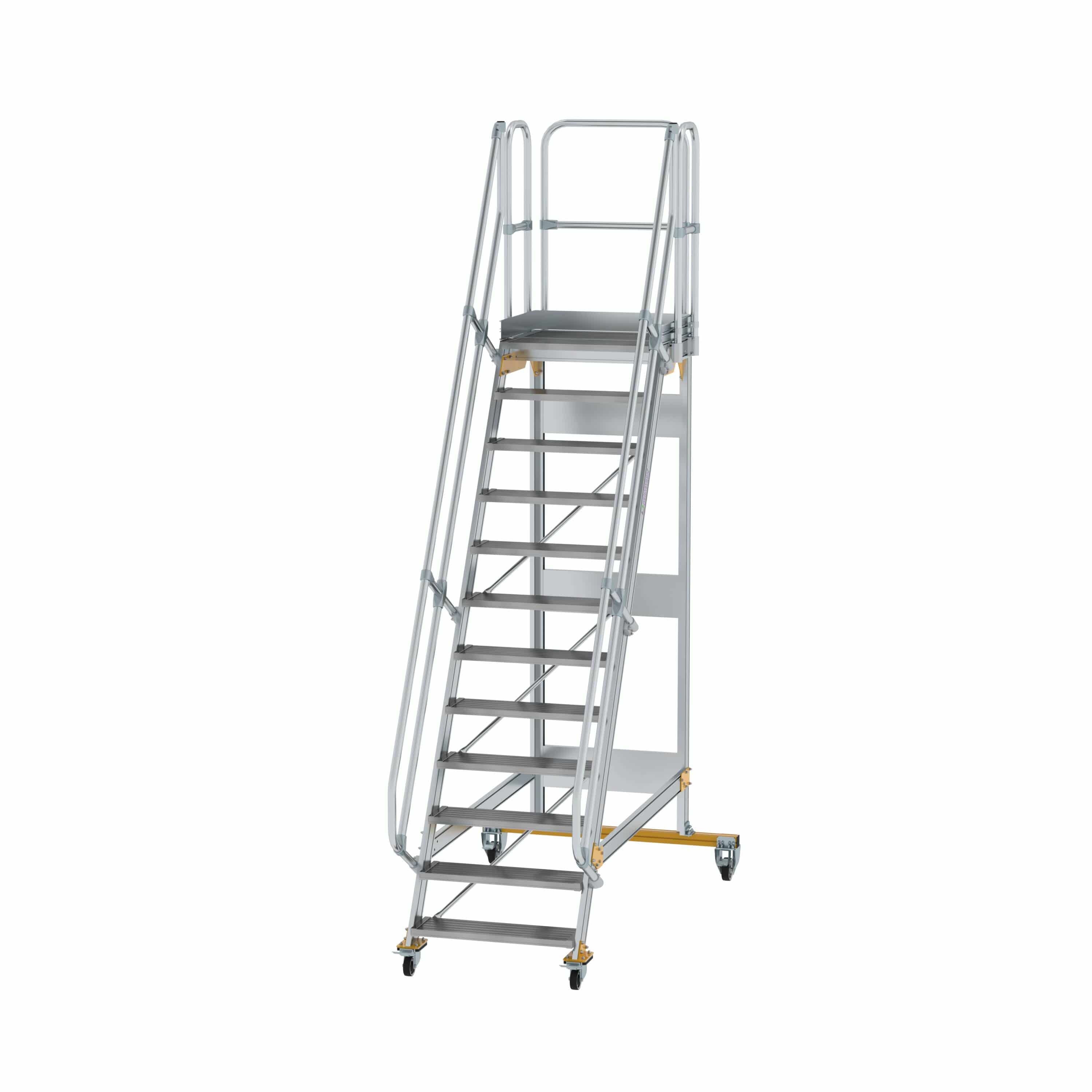 Munk Plattformtreppe fahrbar 60° Stufenbreite 800 mm 12 Stufen
