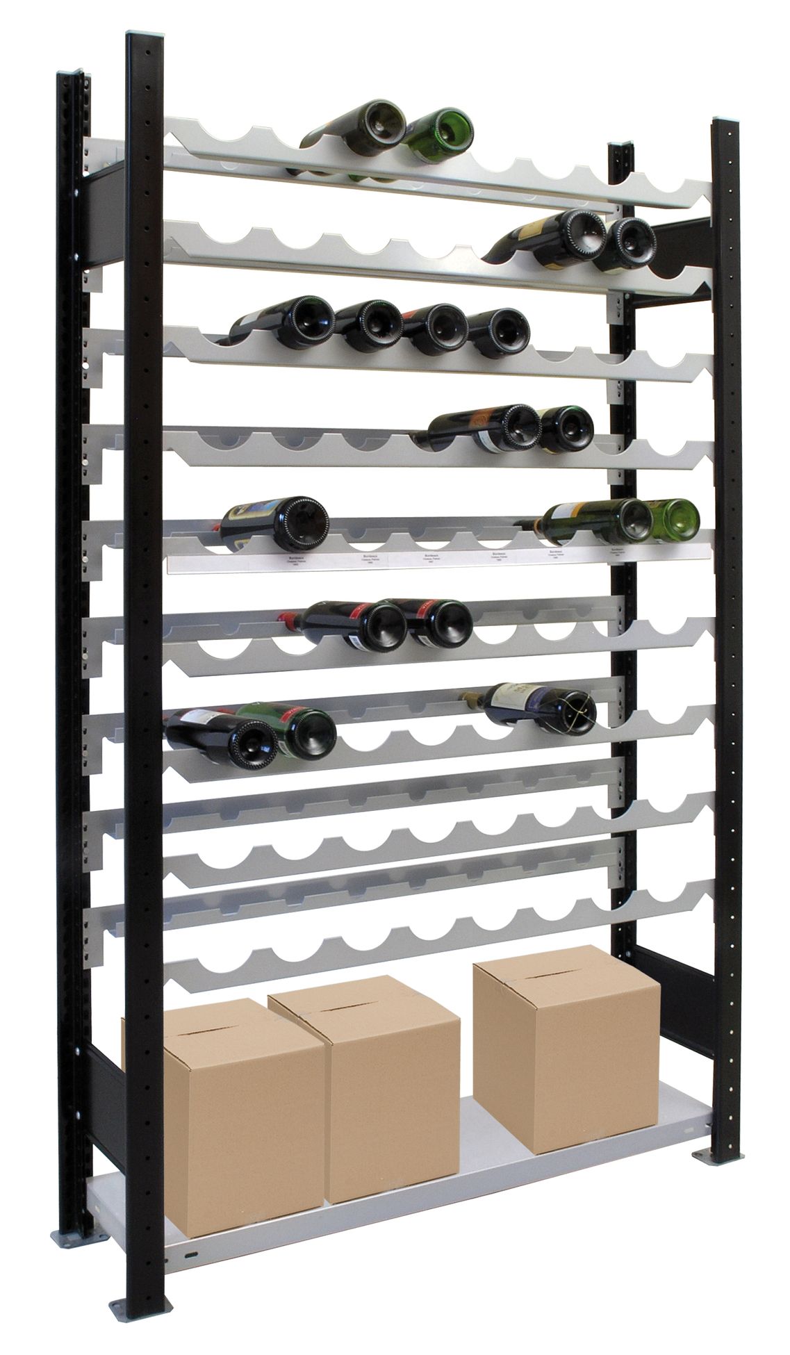 SCHULTE Regalwelt Weinregal für bis zu 96 Flaschen, 230x100x25 cm (HxBxT)
