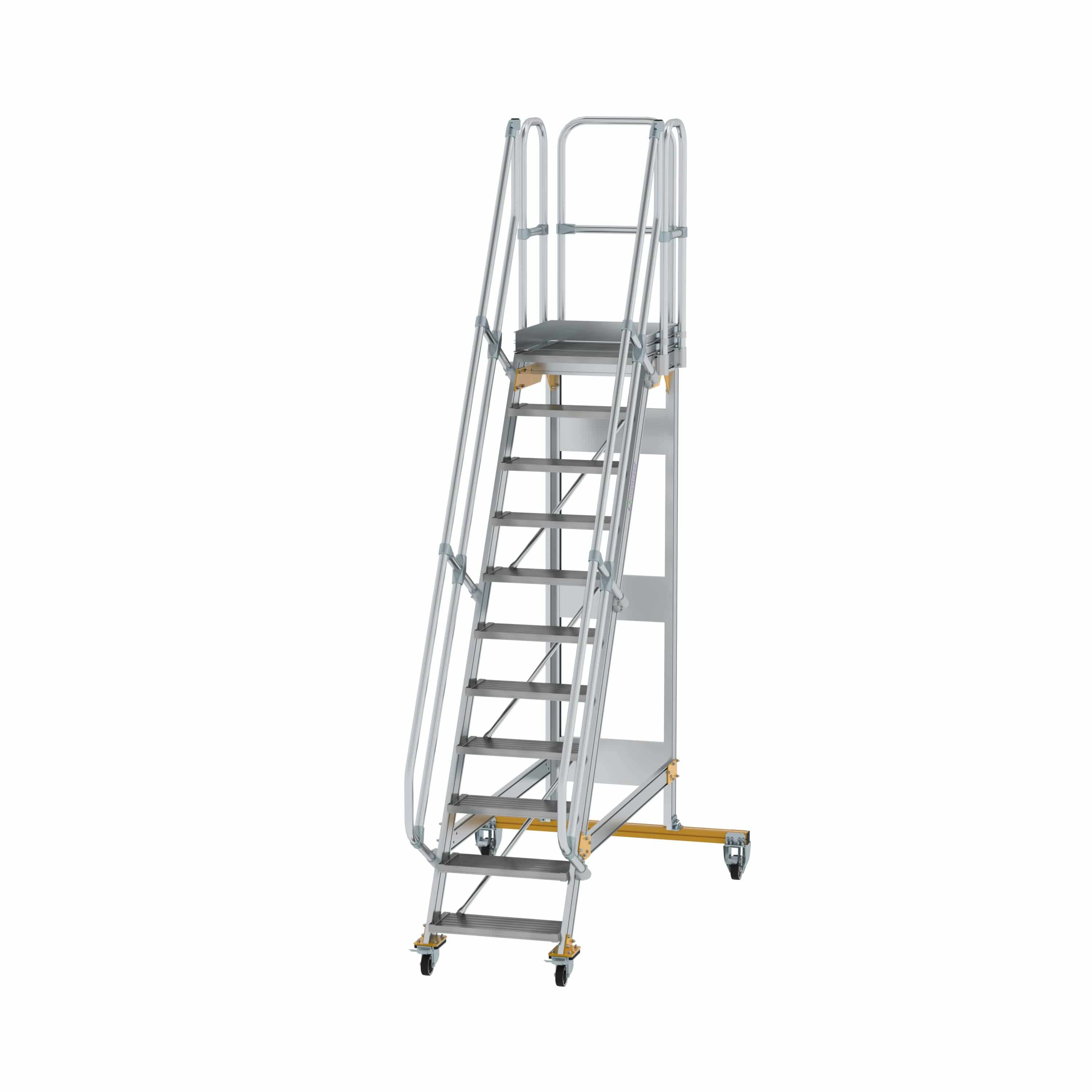 Munk Plattformtreppe fahrbar 60° Stufenbreite 600 mm 11 Stufen