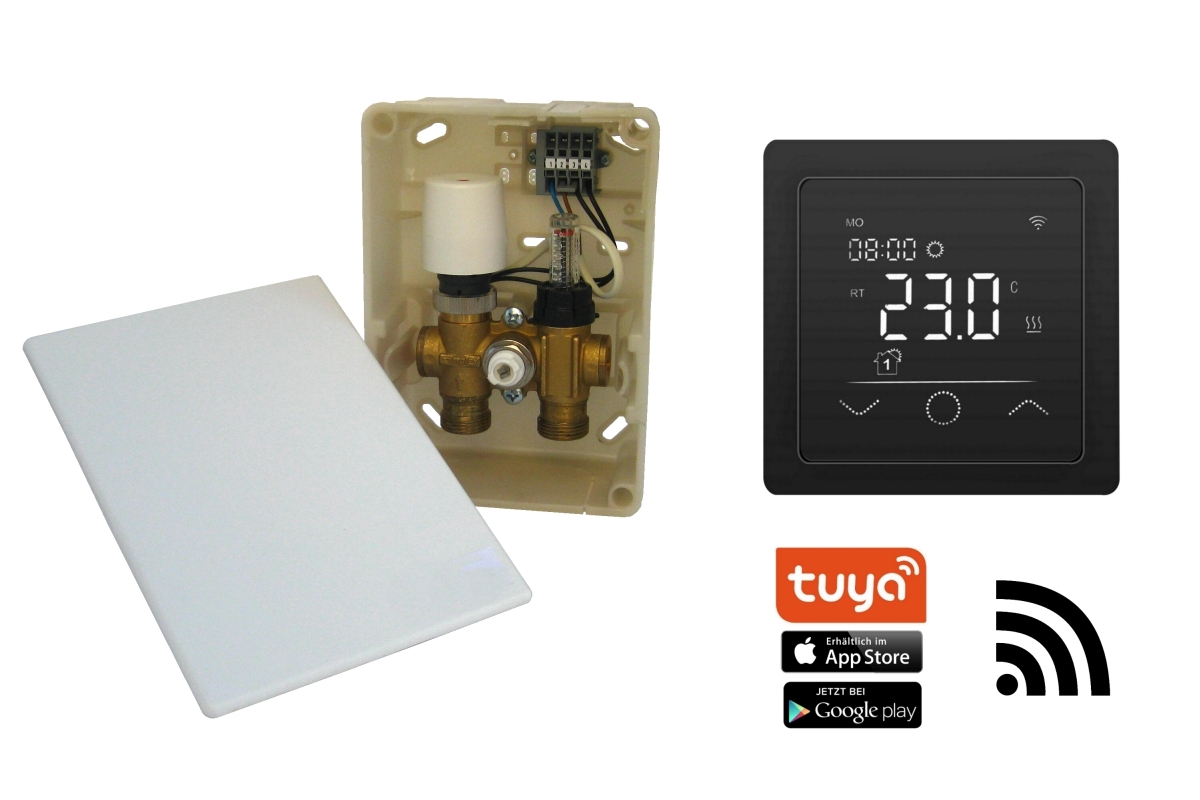HoWaTech E-Regelbox WLAN Touch (sw) | elektrische Temperaturbegrenzung Wasser Fußbodenheizung